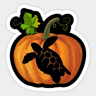 Turtle in pumpkin Sticker